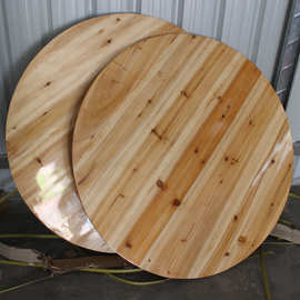农村酒席流水席移动桌子酒桌饭店桌简易实木圆桌面经济实木大圆桌
