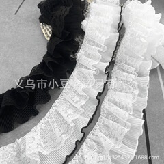 密は百のしわのしわを引き出します。二重レースの服装の装飾材料のロリータの包装材料のアクセサリーのスカートの縁