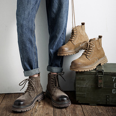 Martin boots men's mid-top high street style Chelsea short boots men's shoes casual desert work boots men's trend 4514-M