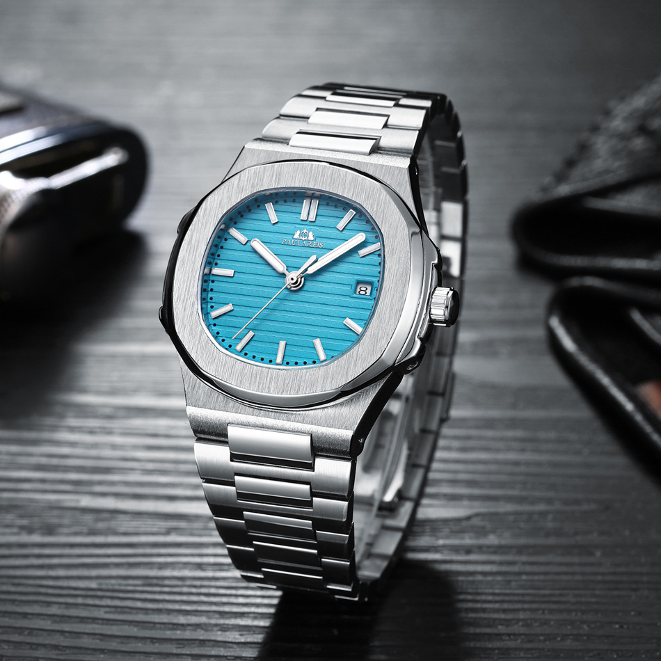 Men's Automatic Mechanical Watch With Steel Band And Calendar_voghion.com