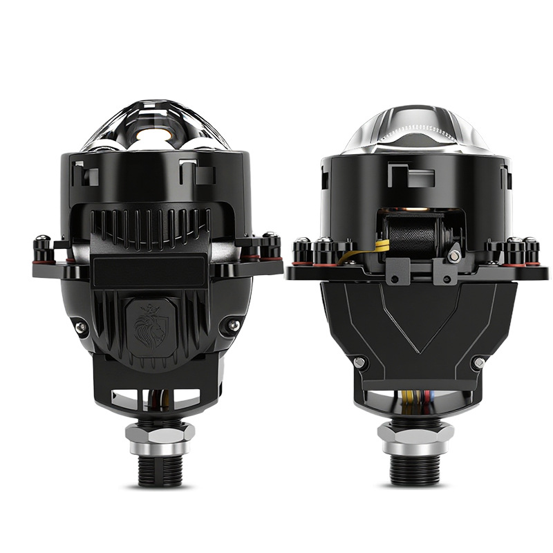 3.0 pulgadas sin pérdidas tres láser directo doble luz matriz led lente faro de modificación de automóvil de alta potencia 75W
