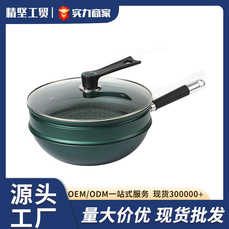 Прямая поставка с фабрики Бытовой отпариватель для камней Maifan Wok Бытовая плита с плоским дном и антипригарным покрытием Плита Универсальная Нескользящая ручка оптом