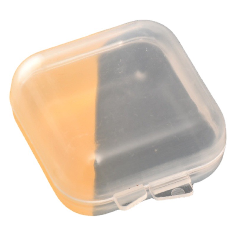 3.5 Small Square Box Anti-Noise Earplug Box Cordless Earplug Storage Box Conjoined Small Plastic Box Pp Transparent Plastic Empty Box