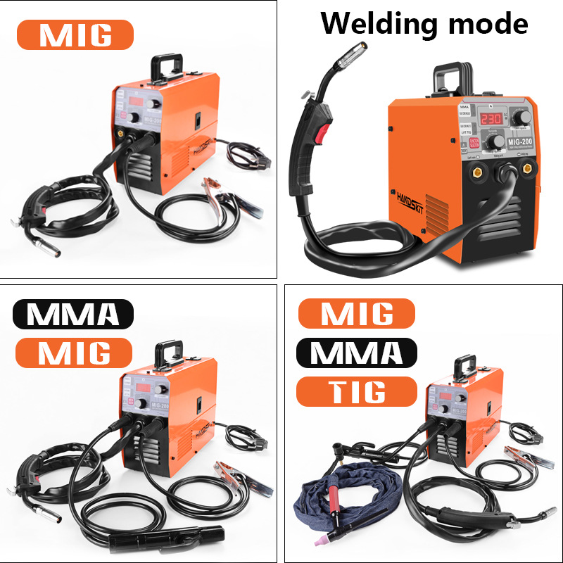 MIG-200无气二保焊机MIG/MMA/TIG一体三用多功能电焊机氩弧焊机-阿里巴巴