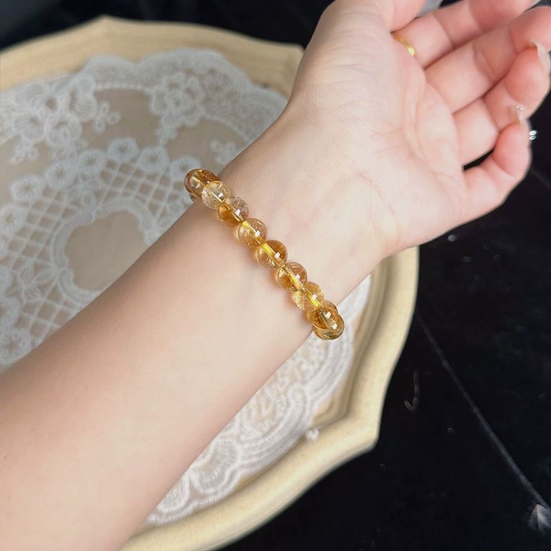 Organic universal one bead bracelet for beloved, simple and elegant design, for luck