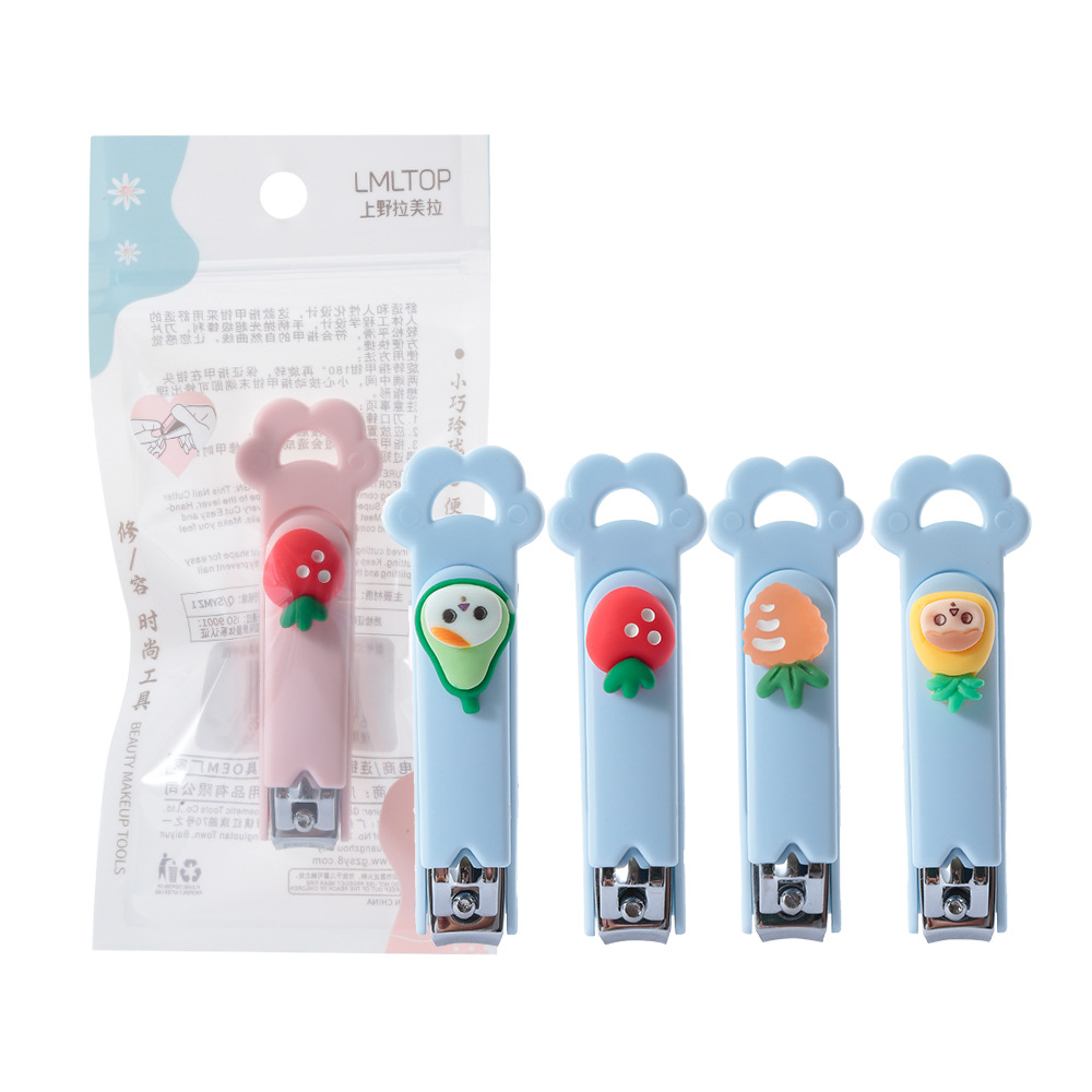 Ramila de dibujos animados fruta cortaúñas plegable creativo cortaúñas pequeño portátil cortaúñas al por mayor C0190