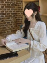 小个子法式气质长袖针织连衣裙子女装2025新款感长裙早秋穿搭