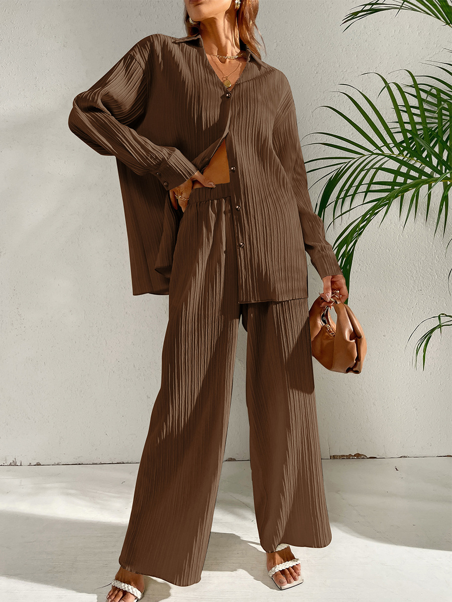 546g Weight Long Sleeve Sleeve Length 4-Way Stretch Fabric, Cotton Silk, Polyester Fabric Type Pant Co-ord Set Sets Type 2 Piece Set Quantity Daily Occasion Breathable Function Regular Fit Fit Type Solid Color Pattern Spring, Autumn Season Women'S Gender Patchwork Design Fashion Style Daily Women'S Fashion Solid Color 4-Way Stretch Fabric Cotton Silk Polyester Patchwork Pant Co-ord Set Pants Sets 17