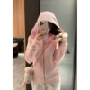 Peony pink gold label slim sweatshirt