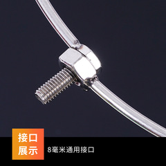 不鏽鋼實心抄網圈加厚大號抄網頭圓形實心圈 一體圈 漁具廠家批發