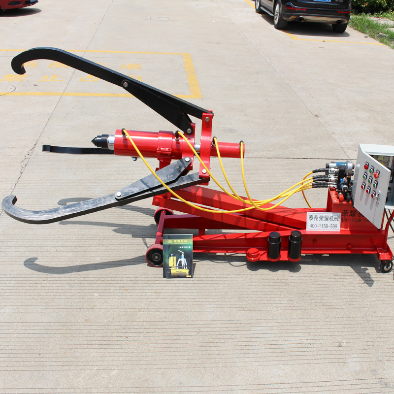 50T100T全电动车载式皮带轮轴承大型拆卸拉马200吨液压升降拔轮器