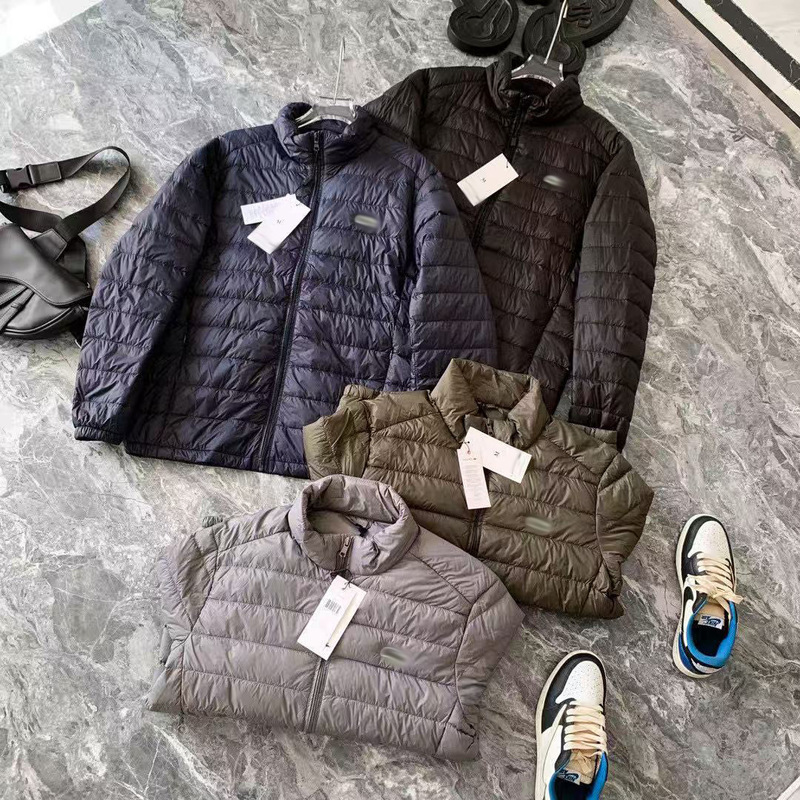 Cross-Border Lac Crocodile European and American Fashion British Old Money Style Classic Logo Embroidered Stand Collar Lightweight down Jacket Trendy Cross-Border Lac Crocodile European and American Fashion British Old Money Style Classic Logo Embroidered Stand Collar Lightweight down Jacket Trendy