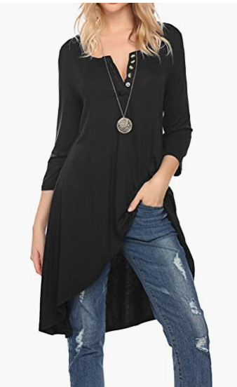 2022 Europe and the United States cross-border hot women's wish Amazon loose round neck seven sleeve solid color dress in stock