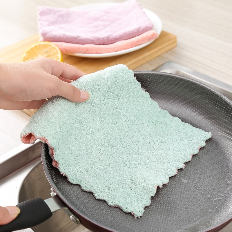 サンゴの毛の百の清潔な布の台所の専用のブラシの碗の神器は掛け式の吸水して油の雑巾をつけません。|undefined