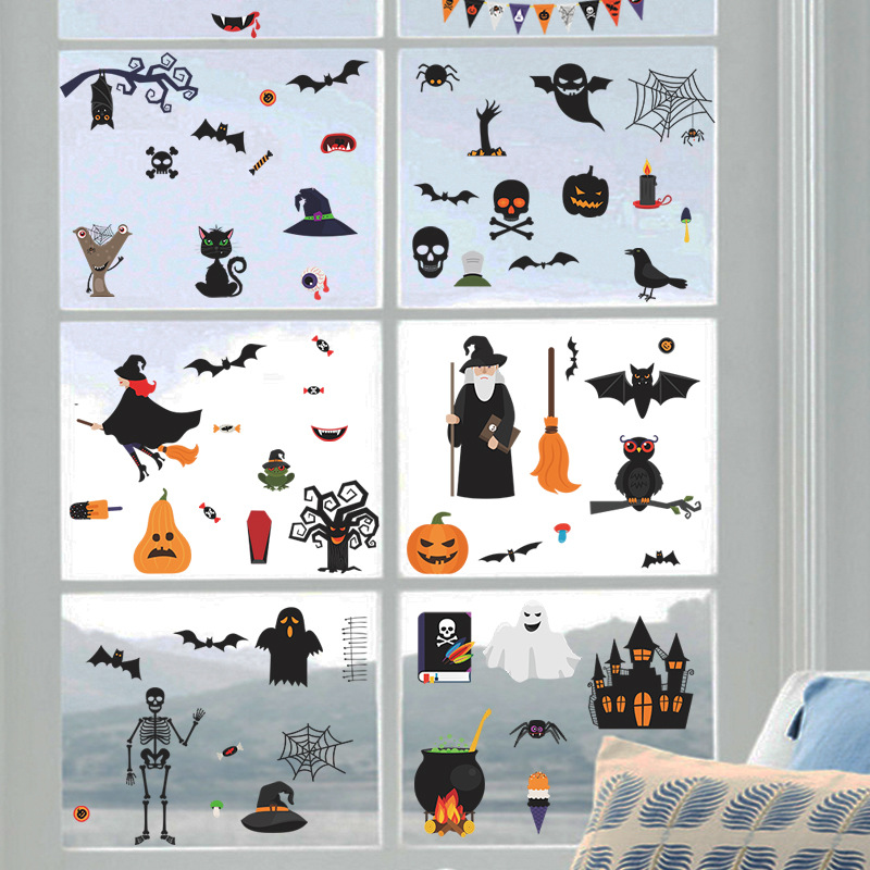 Großhandel Cartoon Niedliche Halloween Muster Wandaufkleber Nihaojewelry display picture 7