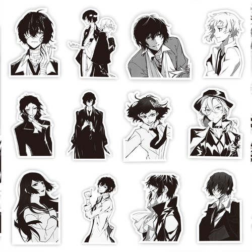 Handbook anime Bungou Stray Dogs stickers Dazai Osamu Black Zai double black Nakahara Chuuya peripheral diary decorative stickers