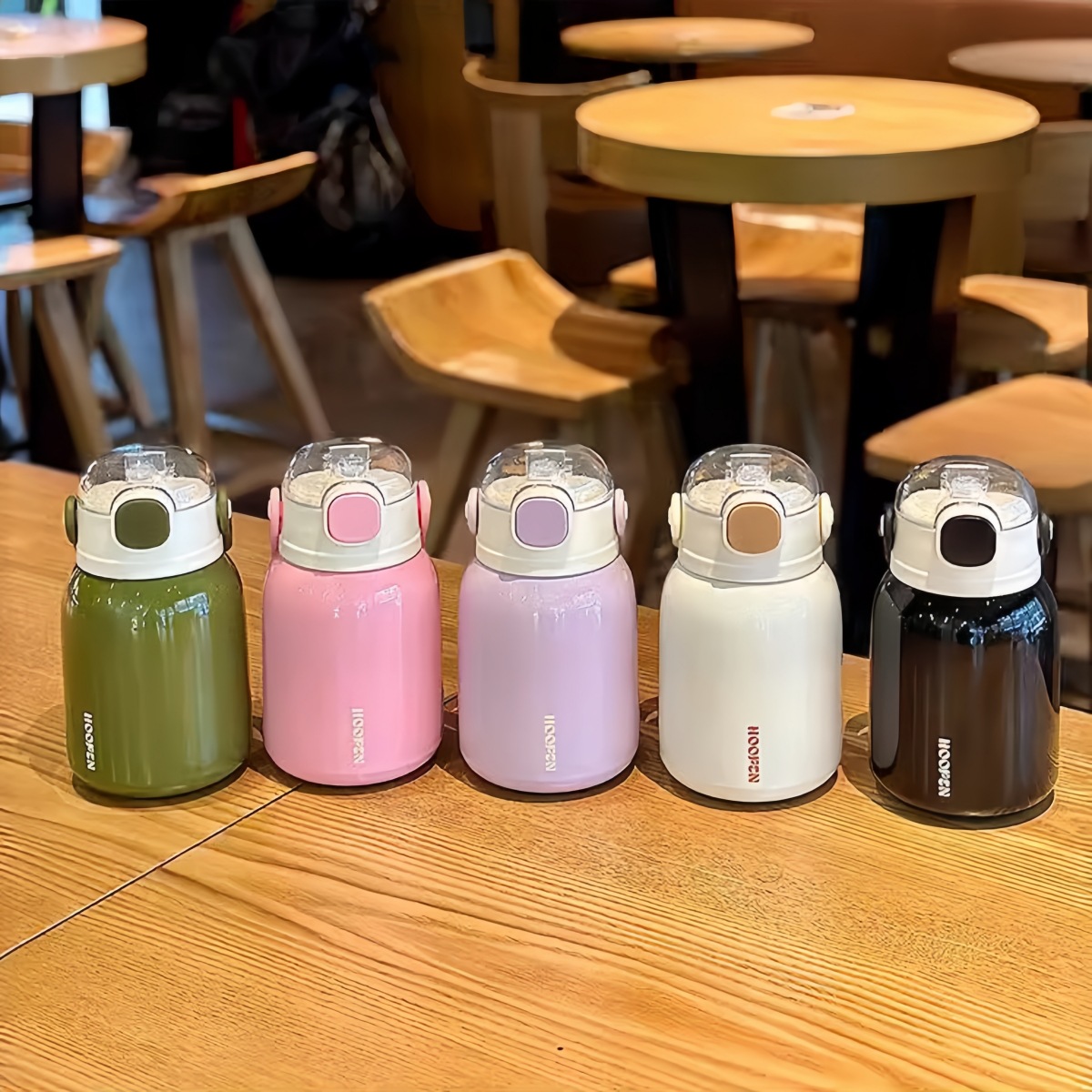 Taza de aislamiento de calor para niños, taza de paja para mujeres, taza de agua para niños portátil a prueba de caídas, taza de agua para estudiantes