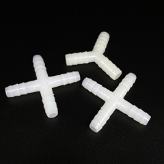 Plastic three-way T/Y type three-way straight through plug 8 plug 10 inner and outer thread plastic tower soft tube connector accessory