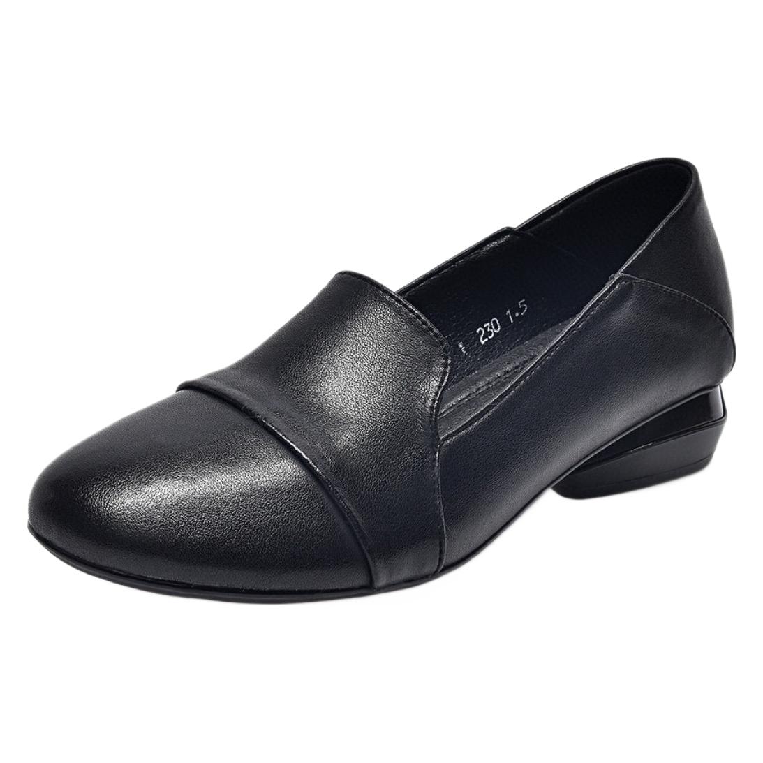 Neue Damenschuhe mit niedrigem Blockabsatz und runder Zehenpartie für Frühling und Herbst 2025 – modisch, bequem und vielseitig_voghion.com