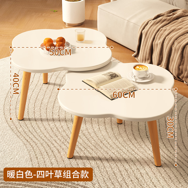 네잎클로버사이드테이블-60*30+50*40 화이트