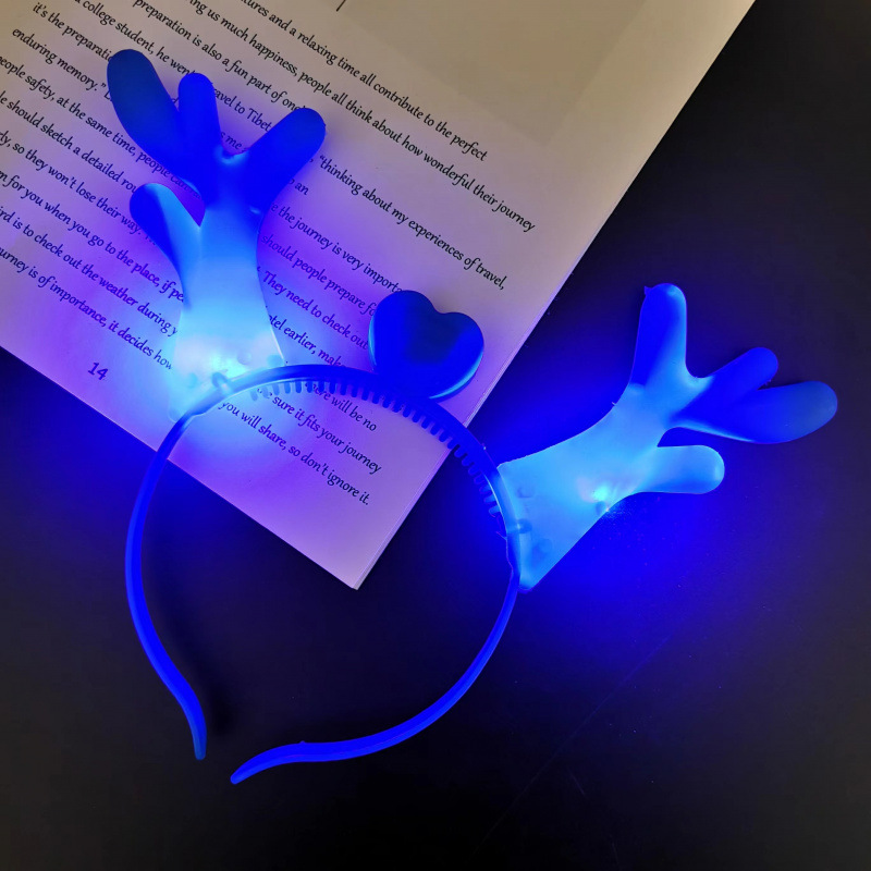 Barra de luz Concierto Estrella de cinco puntas Estrella brillante Diadema luminosa azul Barra de luz intermitente Accesorios de apoyo para la fiesta