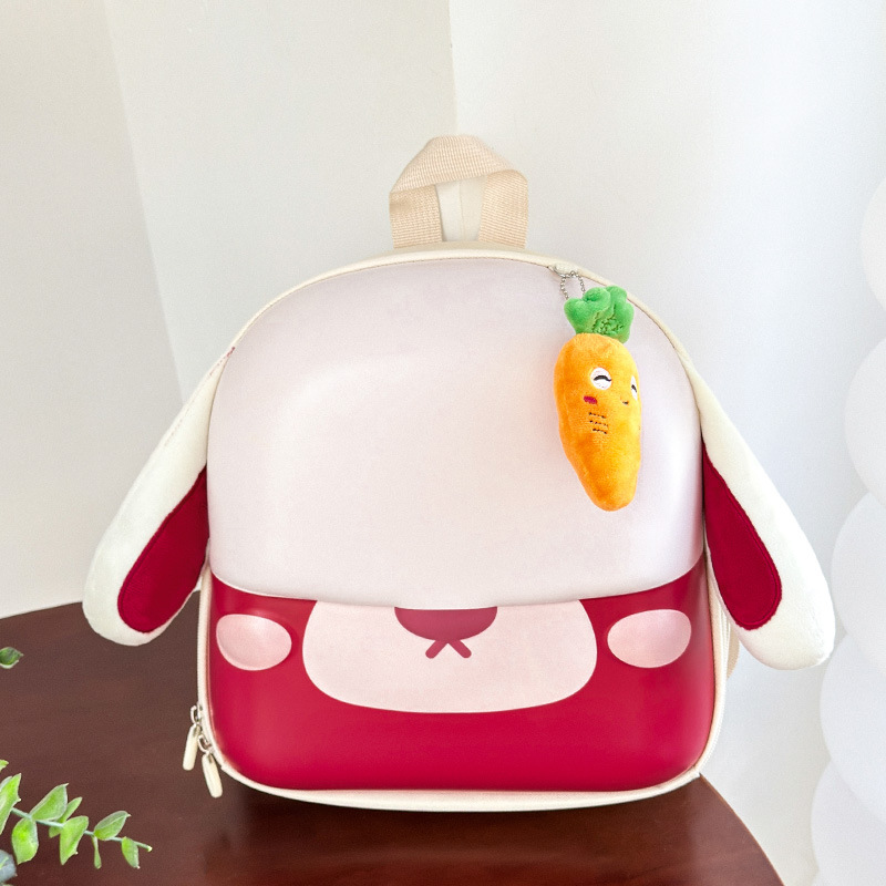 Mochila de dibujos animados para niños y niñas, bonita pequeña zanahoria conejo, mochila de bebé, nueva mochila de huevo ligera para niños