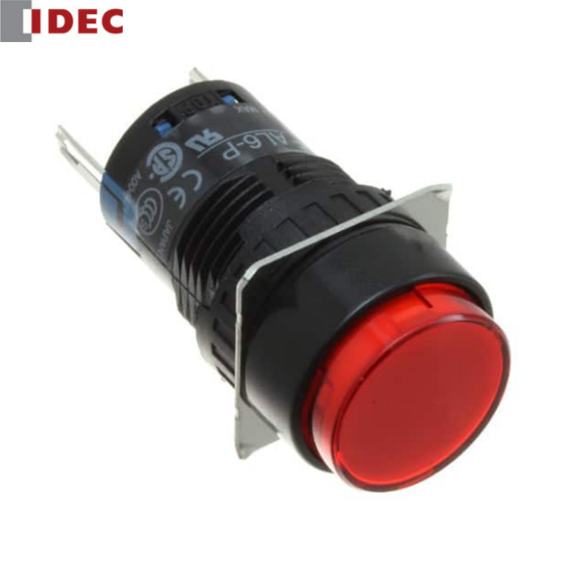 全新和-泉IDEC圆形安装孔径16mm A6系列 AL6M-M21按钮开关