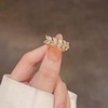 Brand small design fashionable zirconium, ring with stone, french style, simple and elegant design, micro incrustation, internet celebrity