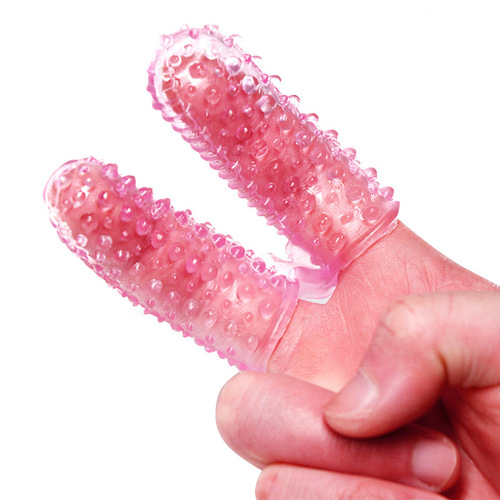 Erosive Male and Female Shared Silicone Crystal Finger Gloves Self Pleasing Device Erotic Novelty Item Wolf Teeth Toy