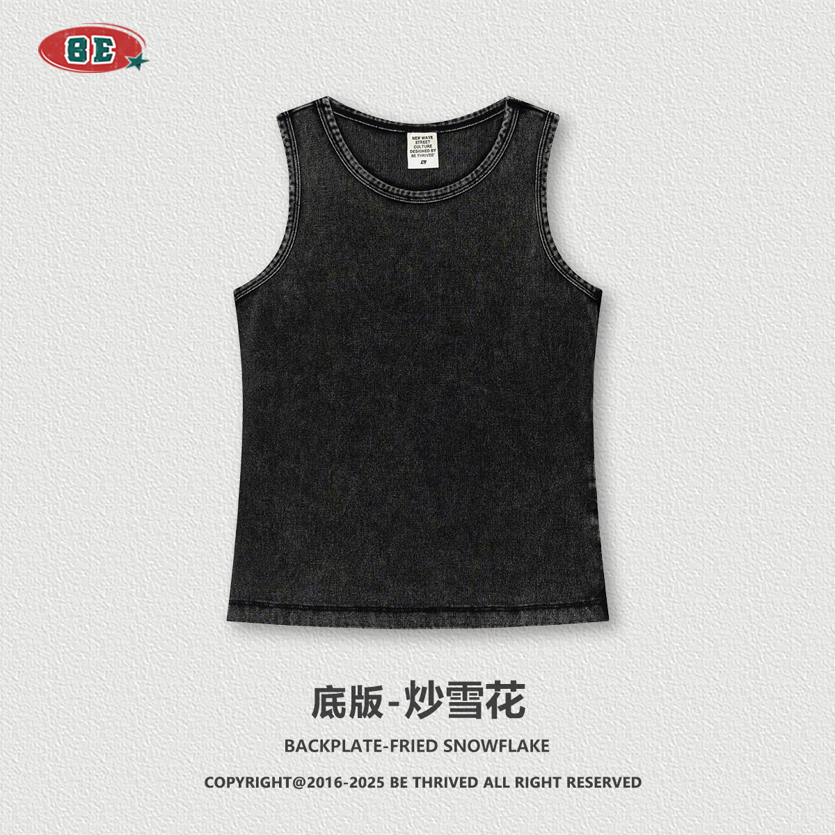 BE ropa de mujer 2025 verano tienda de compradores de moda europea y americana chaleco con logo bordado tridimensional montaña chica caliente top delgado mujer