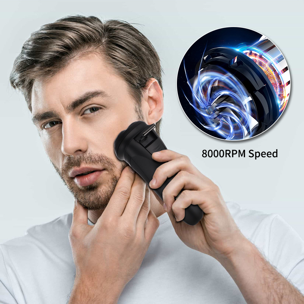 Estrella ganadora transfronteriza dedicado 3-bit IPX6 impermeable recargable hogar portátil máquina de afeitar eléctrica