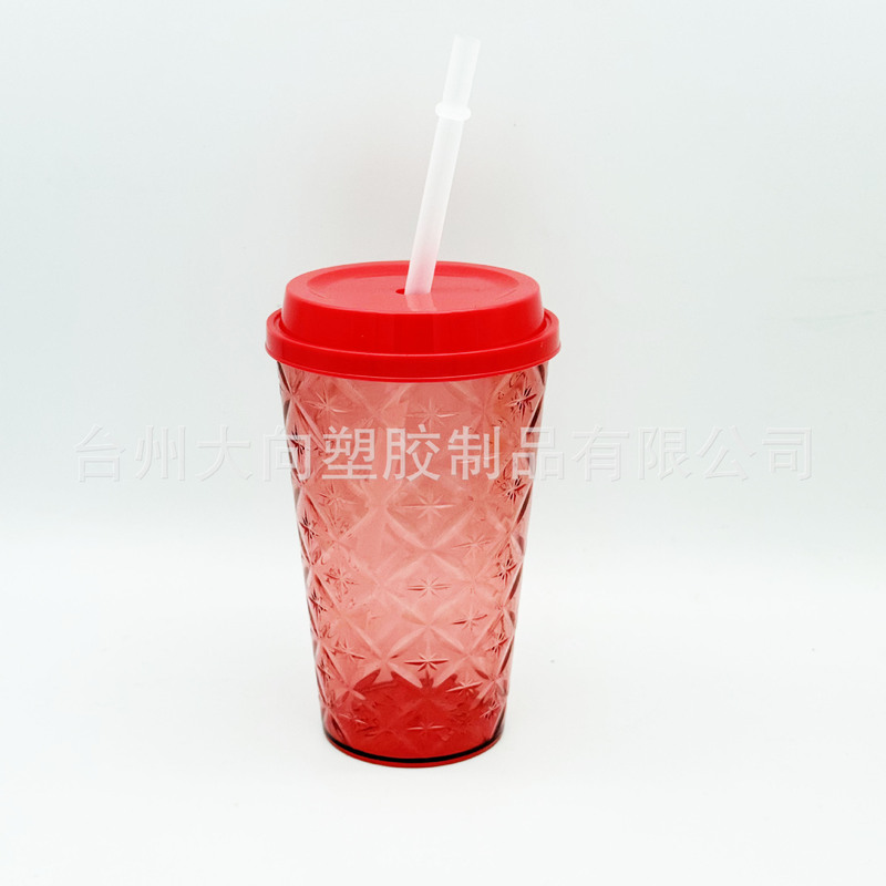Personalized 16-Ounce Reusable Coffee Cup with Lid, Large Capacity Plastic Travel Cup, DIY Portable