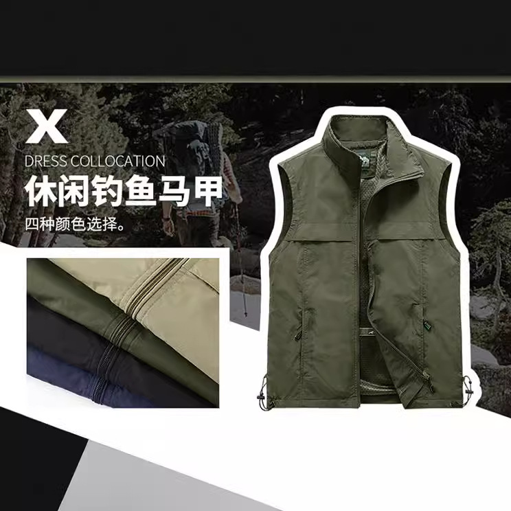 Spring Outdoor Promotion Advertising Logistics Vest Customized Photographer Event Volunteer Supermarket Work Clothes Printing