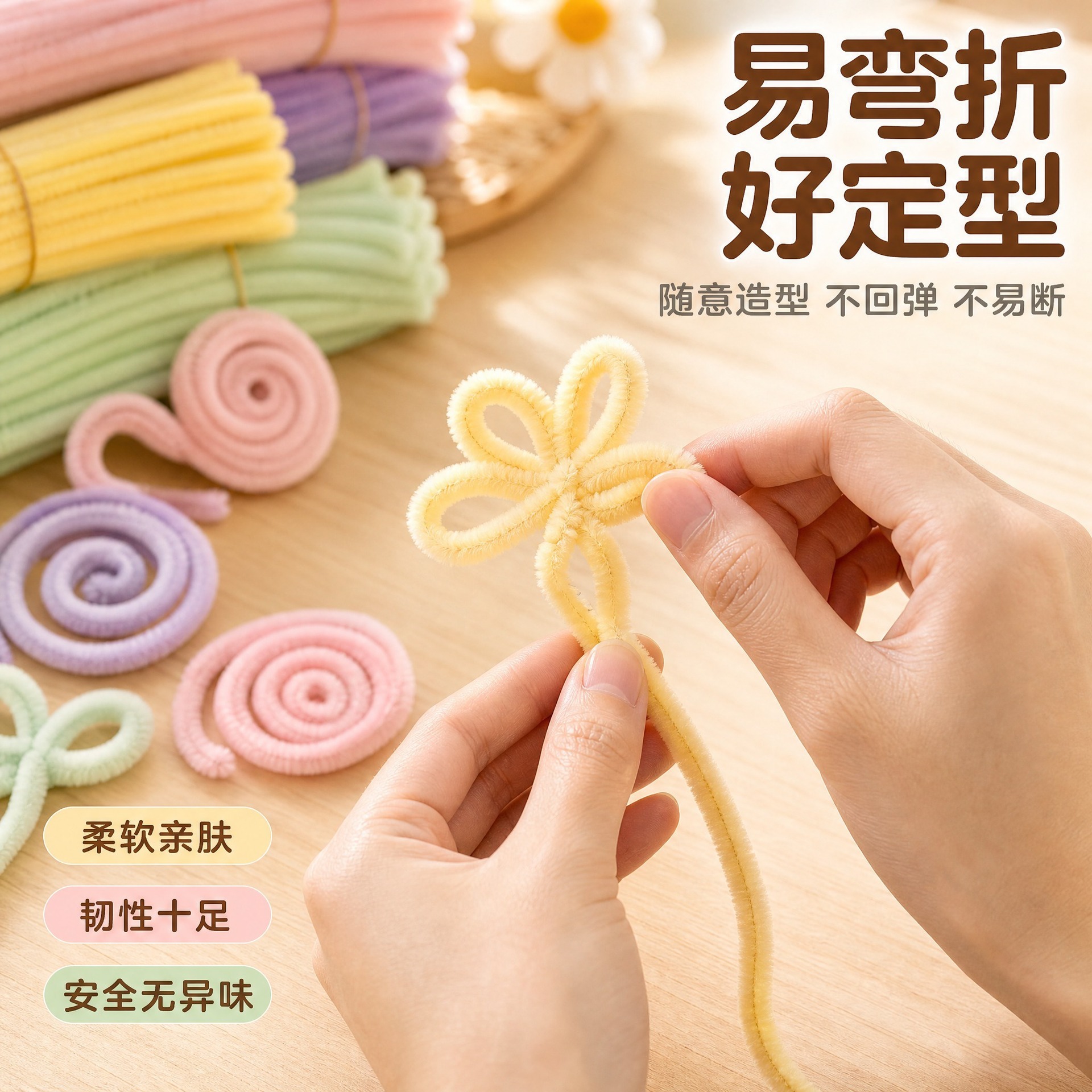 Limpiapipas de Felpa de Poliéster para Manualidades DIY y Arte Floral image 4