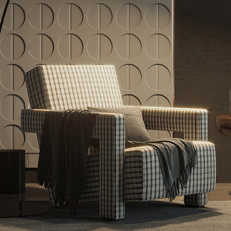 Nordic Sofa Chair Ins Internet Celebrity Modern Minimalist Single Sofa Designer Leisure Chair Living Room Fabric Backrest Chair Nordic Sofa Chair Ins Internet Celebrity Modern Minimalist Single Sofa Designer Leisure Chair Living Room Fabric Backrest Chair