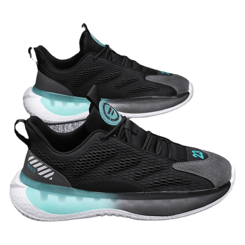 Zapatos deportivos de moda coreana para hombres 2025 primavera nuevos zapatos de correr transpirables de caña baja suela suave zapatos de hombre de moda al por mayor.