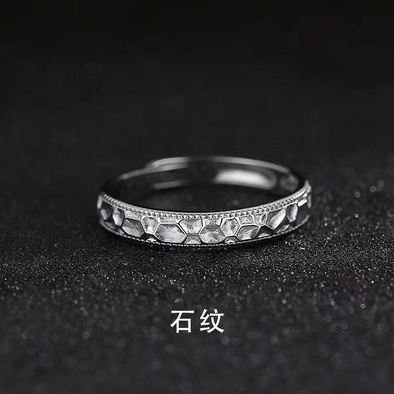シンプルなメビウスリング、男性用、トレンディでハイエンド、女性用人差し指、カップルリング、ニッチデザイン、チタン鋼、色あせしません。|undefined