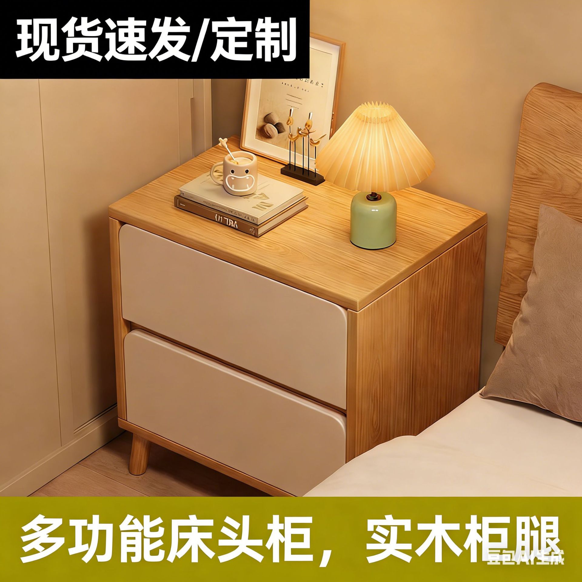 Tablero de cabezal de cama pequeño armario de almacenamiento en un dormitorio doméstico 2025 estante de alquiler simple armario de almacenamiento