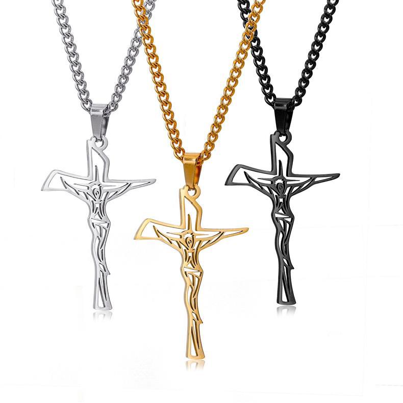EJC Stainless Steel Crucifix Necklace - Image 2