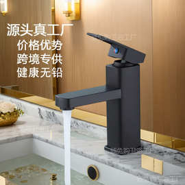 面盆水龙头不锈钢冷热两用跨境洗手盆洗脸池卫生间浴室柜台盆