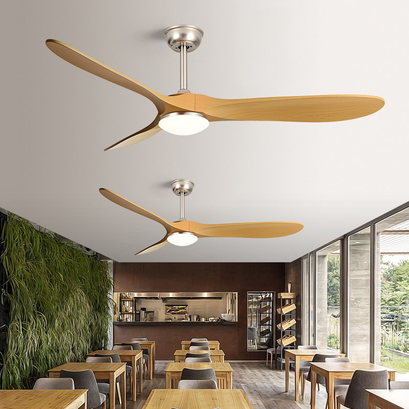 Large-Capacity Ceiling Fan Light in Nordic Minimalist Style&mdash;Commercial, Office, Vintage, Living Room & Dining Room&mdash;Variable-Speed American-Style Electric Fan Chandelier