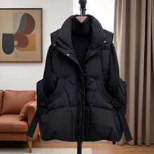 反季大码棉服马甲女外穿洋气春夏2025新款无袖坎肩时尚外套