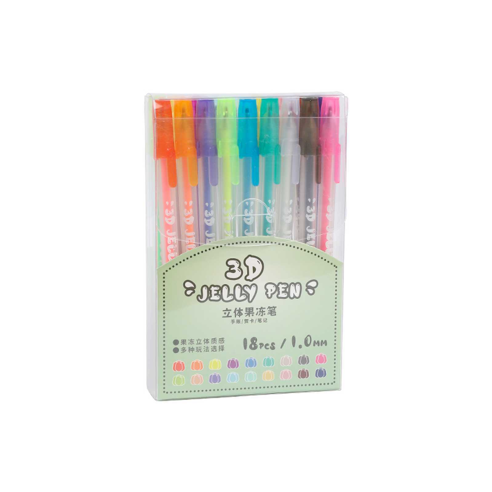 Nuevo color 3D estereoscópio gelatina bolígrafo de color estudiantes bolígrafo de marca de trazos clave bolígrafo de graffiti al por mayor
