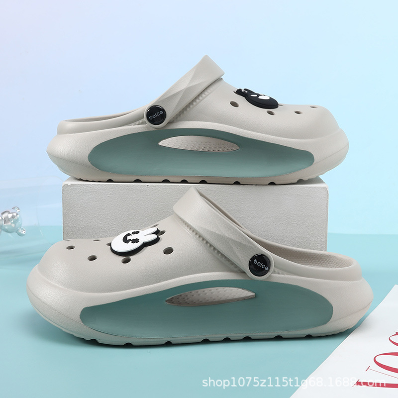 Verano agujero al aire libre zapatos de las mujeres antideslizante playa al aire libre de suela gruesa punta cerrada caca sensación de moda todo partido ventas directas de la fábrica