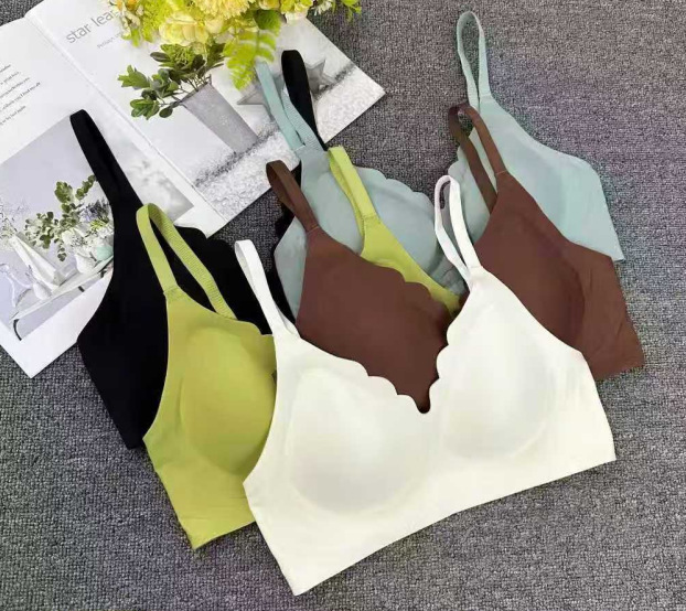 058 # seda de hielo sin marca ropa interior gran pecho pequeño cinturón para estudiantes delgada cocina senos sin anillo de acero anti-caída cómodo