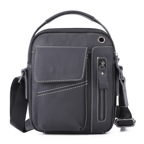 Men's genuine leather bag first layer cowhide wear-resistant casual fashion multifunctional crossbody bag shoulder bag cowhide bag