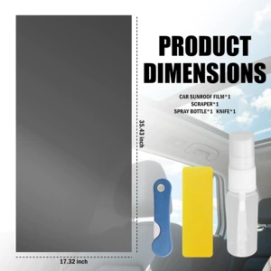 Multi-size sunroof insulation film for export, car window film, explosion-proof, heat-insulating, and sun-blocking black sunshade film