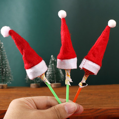 クロスボーダーロリポップクリスマスハットミニクリスマスハット小さなスカーフクリスマス赤ワインボトルキャップアップルハットミニハット