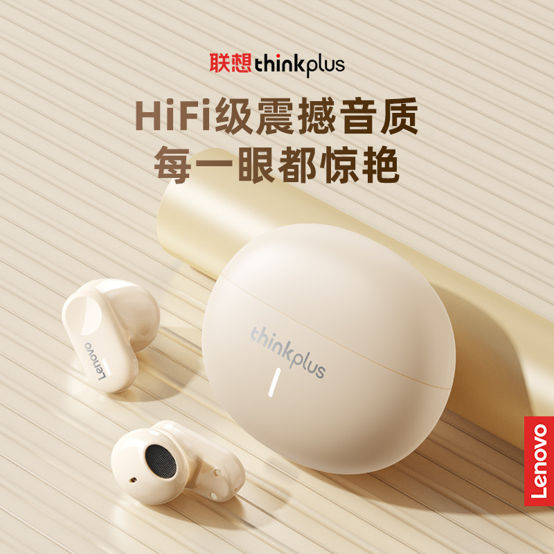 Thinkplus Lenovo Lp19 True Wireless Bluetooth Earphones Tws Gaming Sports Fashion High-Quality Earbuds Cross-Border