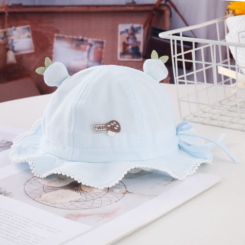 Sombrero de bebé primavera y otoño delgado sombrero de pescador infantil lindo super lindo bebé niñas sombrero de bañera de protección solar